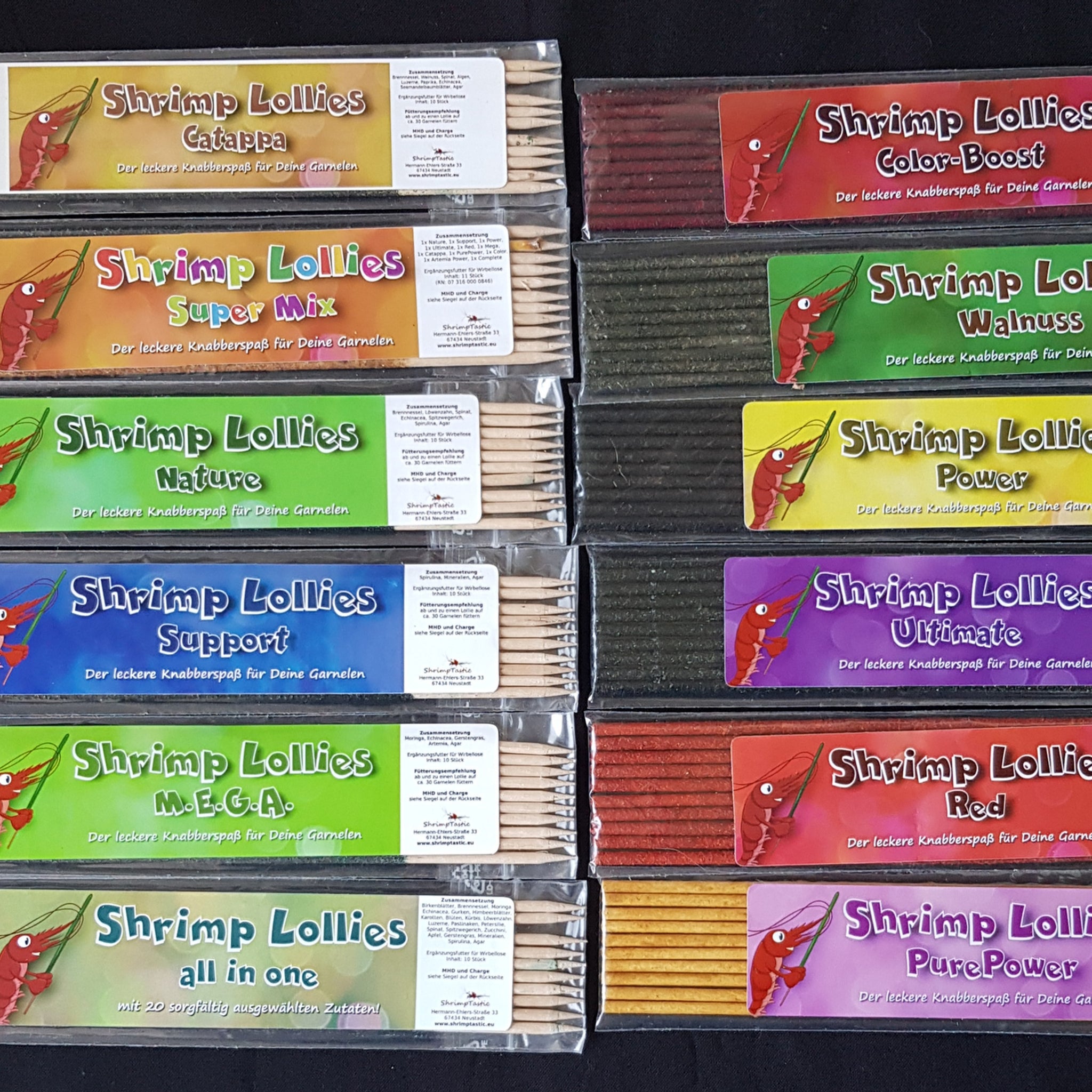 ShrimpTastic Shrimp Lollies 15 varieties (10 pieces each)